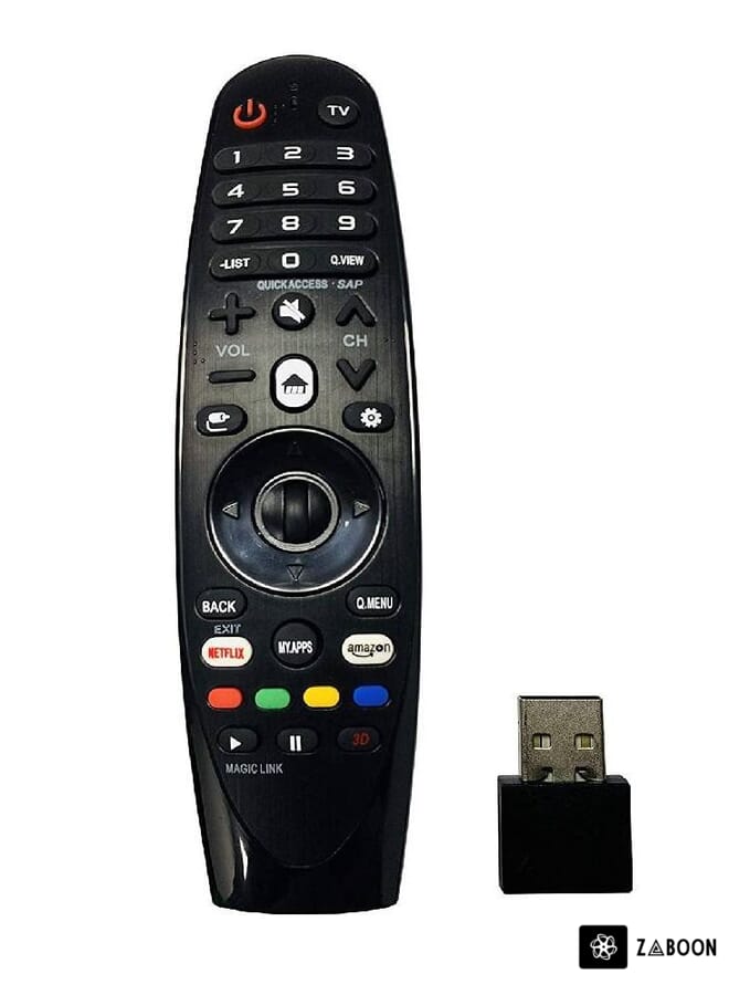 Zaboon MR-18/600 Replacement Magic TV Remote Control compatible with most LG Televisions Smart TVs Netflix and Prime Hot button Black