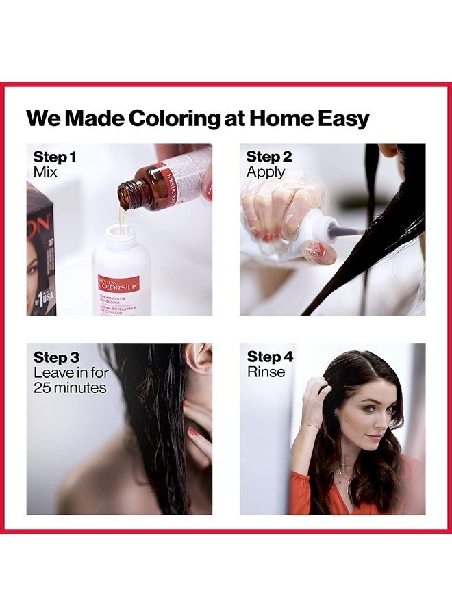 Revlon Permanent Hair Color, Permanent Hair Dye, Colorsilk with 100% Gray Coverage, Ammonia-Free, Keratin and Amino Acids, 10 Black, 4.4 Oz (Pack of 3) - Image 5