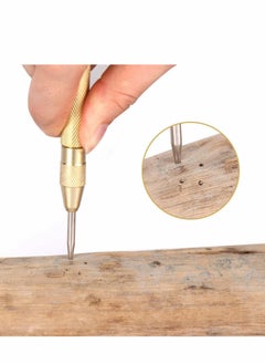 Y&D Automatic Center Punch, 5.1 Inch Adjustable Spring Loaded Hole for Steel, Wood, Plastic Brass Window Glass Crushing Hand Tool  - Image 4