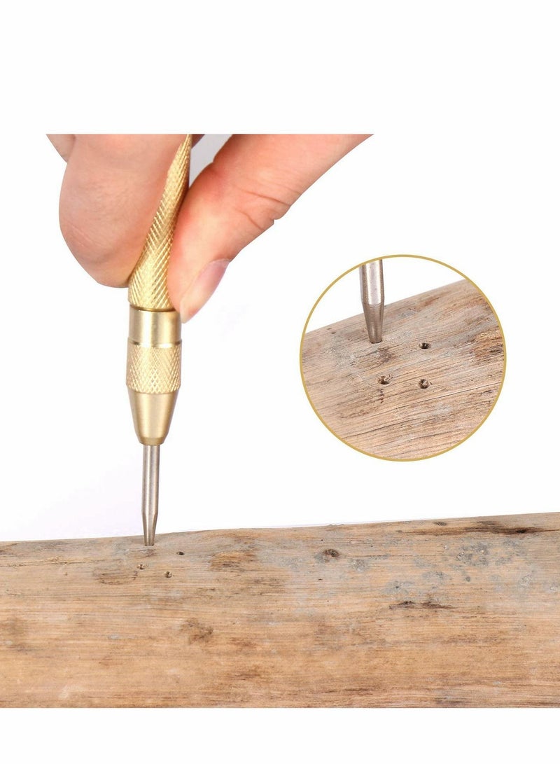 Y&D Automatic Center Punch, 5.1 Inch Adjustable Spring Loaded Hole for Steel, Wood, Plastic Brass Window Glass Crushing Hand Tool  - Image 4