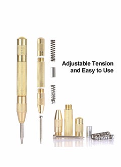 Y&D Automatic Center Punch, 5.1 Inch Adjustable Spring Loaded Hole for Steel, Wood, Plastic Brass Window Glass Crushing Hand Tool  - Image 5