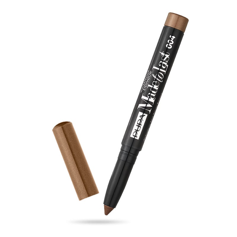Pupa Milano Made To Last Waterproof Eyeshadow - Long Wear, Pigmented Cream Shadow Stick - Smudge Proof, Easy Blending Formula - Satin, Pearl, and Metallic Shades - 004 Golden Brown - 0.049 oz