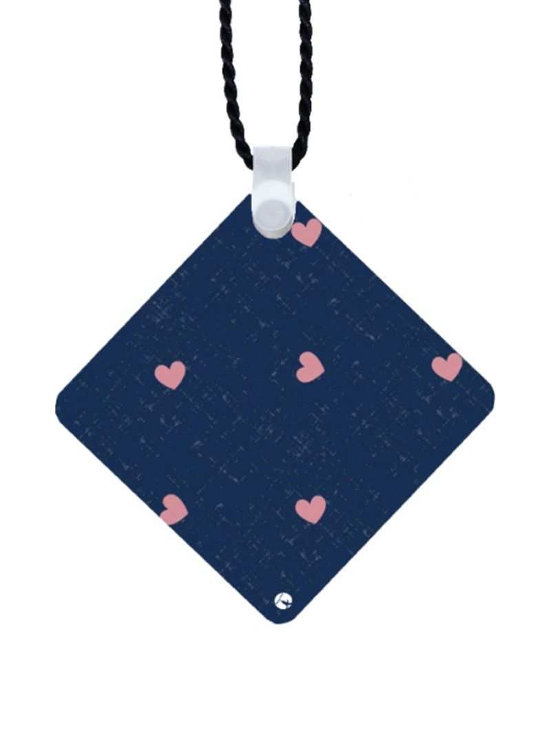 RKN Heart Printed Car Mirror Pendant - Image 1