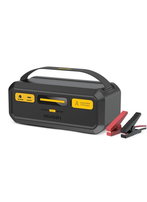 Remson Re-Boost Mate Built-in Super Capacitor Emergency Jump Starter 1000A Portable Charger Battery Booster with 3 Modes LED Indicator with Storage Hard Case