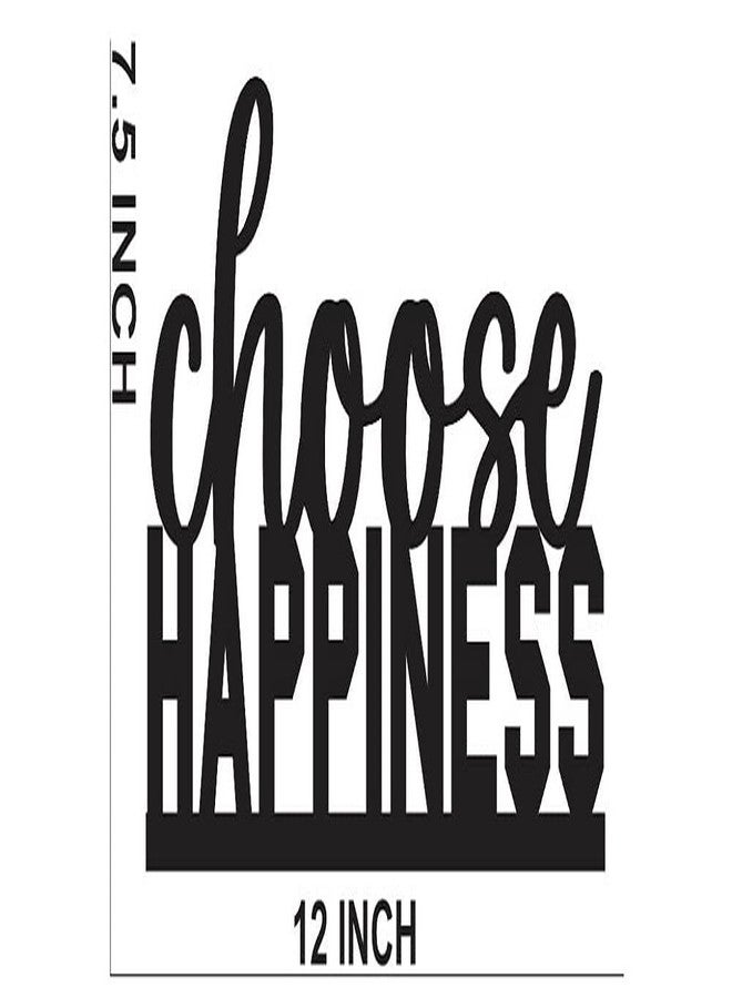 300Sparkles Choose Happiness MDF Laser Cutout Letter Wooden Wall Hanging Frame Home Decor Kids Room Living Room Decorative Alphabet - Image 1