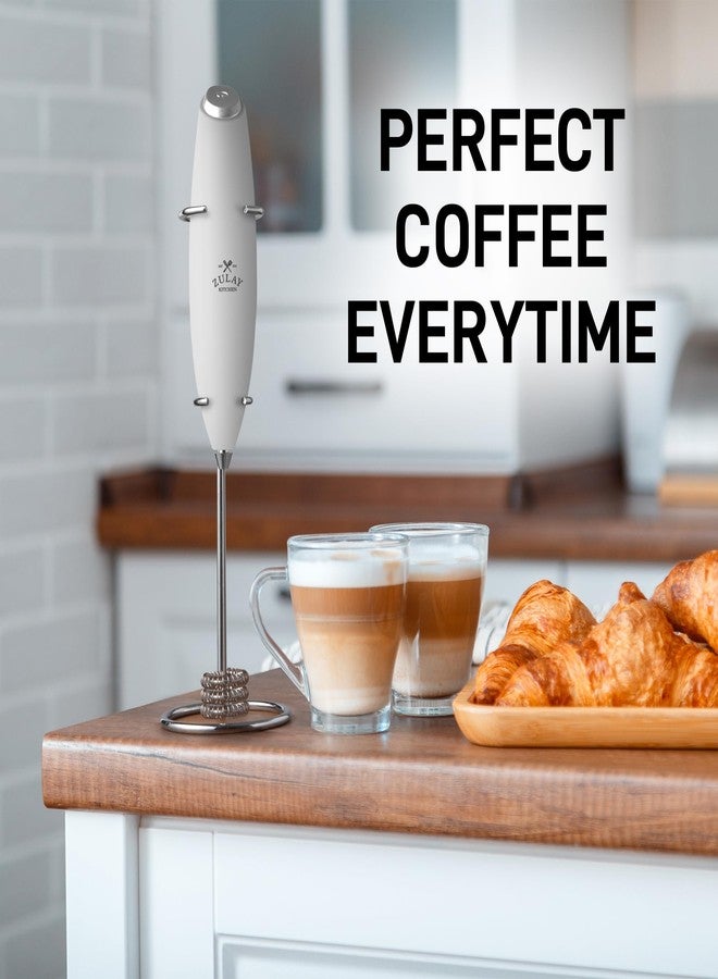 Zulay Kitchen Patented Tornado Triple Whisk Milk Frother with 4 Duracell Batteries - Handheld Foam Maker for Coffee, Lattes, Matcha & Hot Chocolate - Rich, Creamy Froth in Seconds - Image 2
