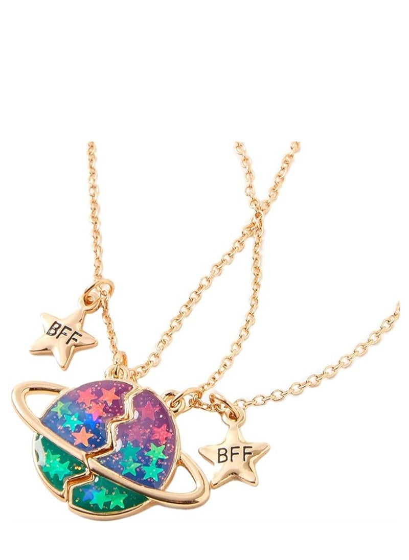 KASTWAVE - Best Friend Necklace Friendship Necklace BFF Necklace for Valentine Heart Necklace Sister Necklace Set Jewelry Birthday Valentine Gift for friend - Image 1
