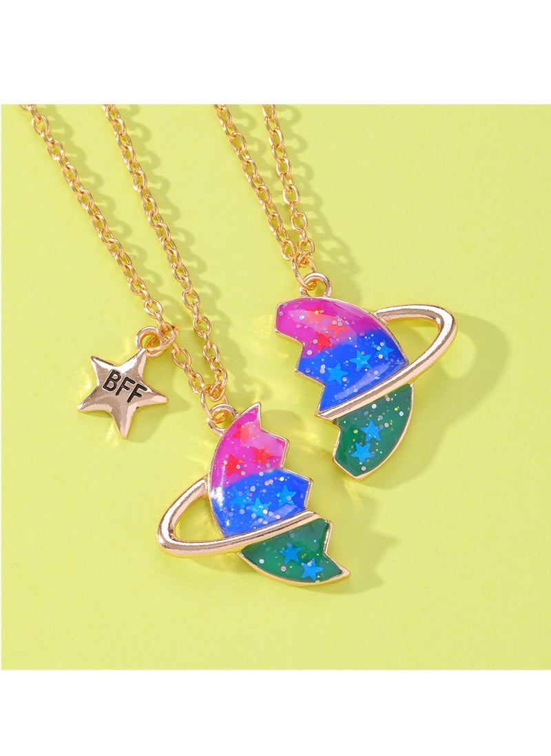 KASTWAVE - Best Friend Necklace Friendship Necklace BFF Necklace for Valentine Heart Necklace Sister Necklace Set Jewelry Birthday Valentine Gift for friend - Image 1