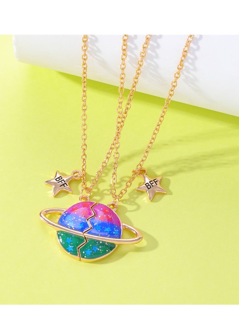 KASTWAVE - Best Friend Necklace Friendship Necklace BFF Necklace for Valentine Heart Necklace Sister Necklace Set Jewelry Birthday Valentine Gift for friend - Image 1