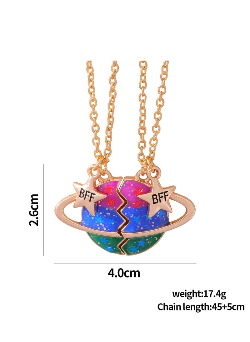 KASTWAVE - Best Friend Necklace Friendship Necklace BFF Necklace for Valentine Heart Necklace Sister Necklace Set Jewelry Birthday Valentine Gift for friend - Image 1