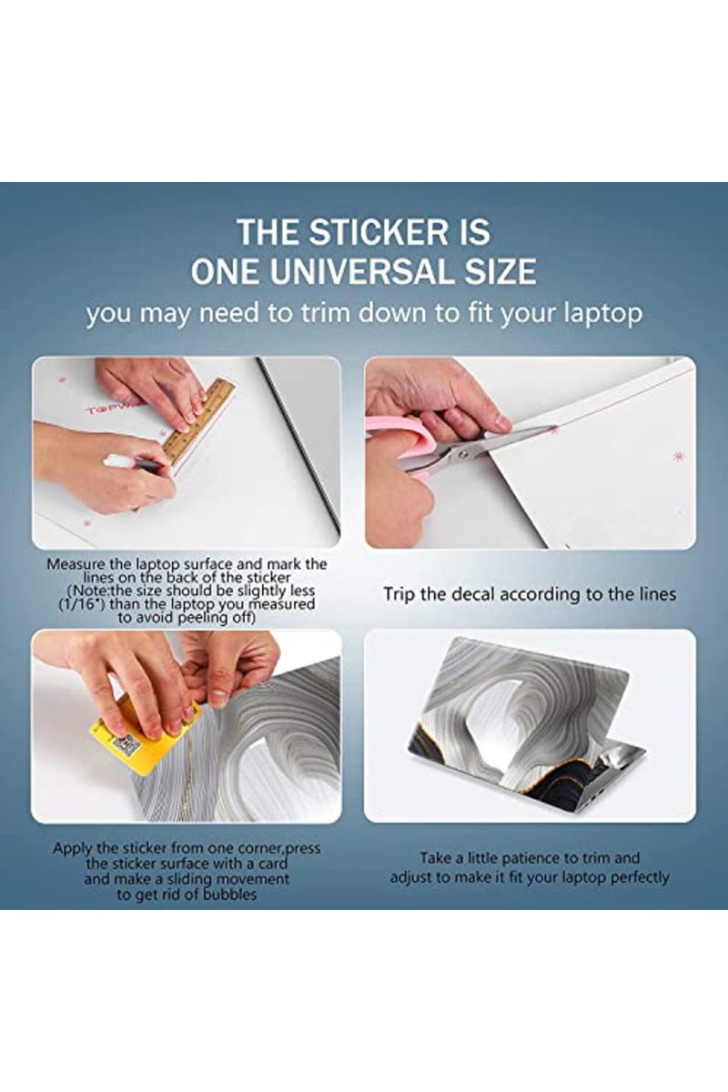 AORTDES 12.1 13 13.3 14 15 15.4 15.6in Universal Personalized Notebook Laptop Reusable Skin Sticker - Image 2