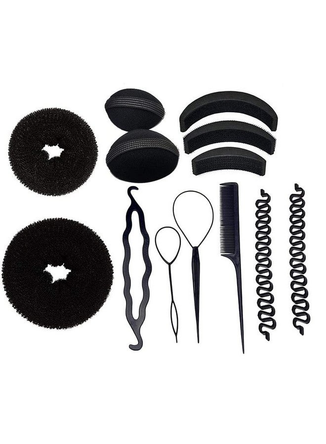 CHANDERKASH Pack of 13pcs; Banana Bumpit Hair Puff Up Maker Donut Magic Bun Topsy Tail Ponytail|Puff Juda Bun Shaper |Messy Bun Scrunchie - Image 1