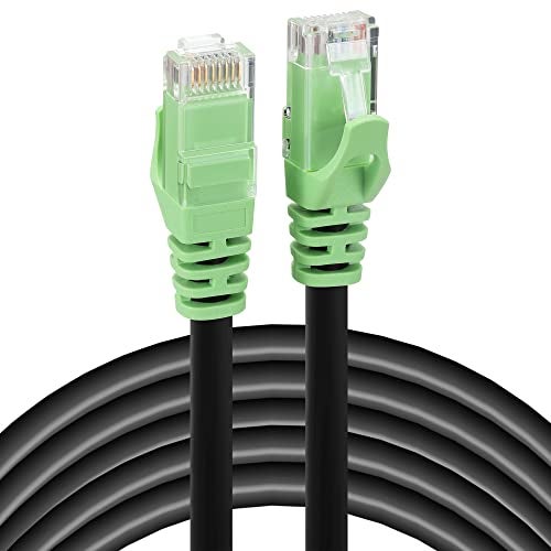 Rapink Cat6 Outdoor Ethernet Cable 100 ft, Ethernet Cable UV Resistant, Cat6 Cable Waterproof, Network Cable Copper Clad Aluminum for Indoor & Outdoor Use - Image 1