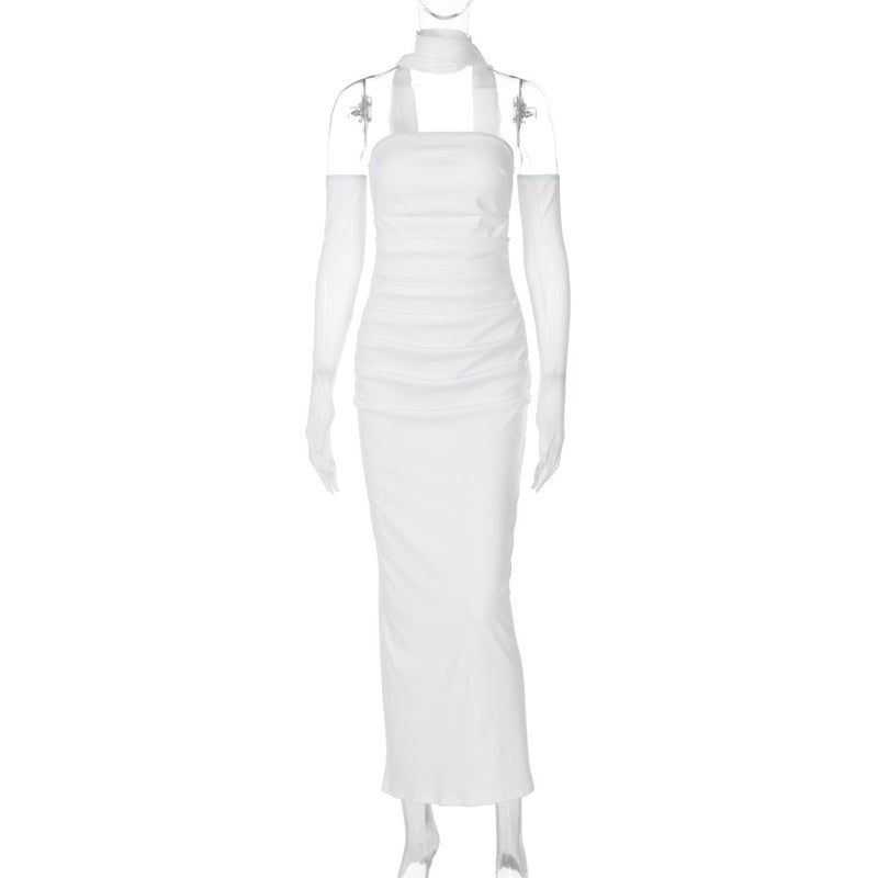 Elegant Women's Mesh Sleeve Mermaid Dress 2026 Summer New Arrival