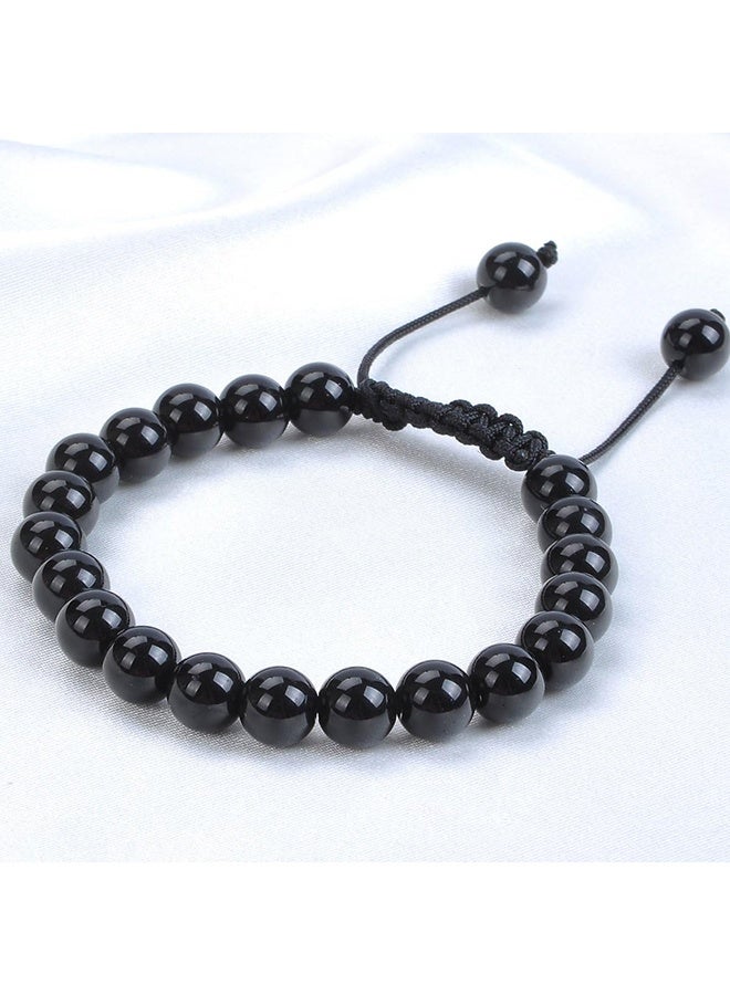 YALILAI Natural Healing Power Gemstone Crystal Beads Unisex Adjustable Macrame Bracelets 8mm - Image 3