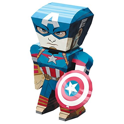 Fascinations Metal Earth Marvel Legends Captain America 3D Metal Model Kit - Image 5