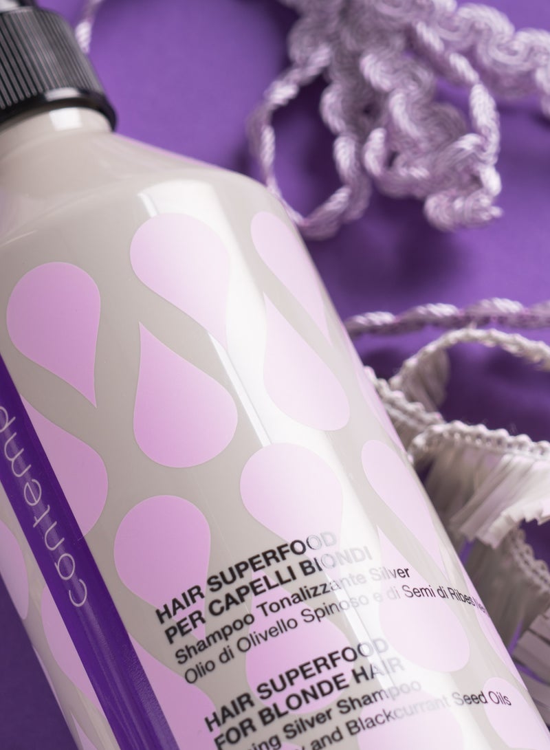 Barex Italiana Contempora - Hair Superfood for Blonde Hair | Toning Silver Shampoo 500 ML - Image 4
