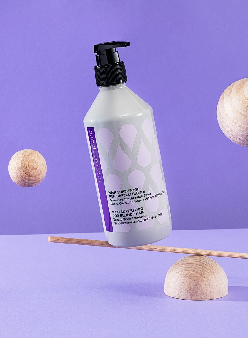 Barex Italiana Contempora - Hair Superfood for Blonde Hair | Toning Silver Shampoo 500 ML - Image 5