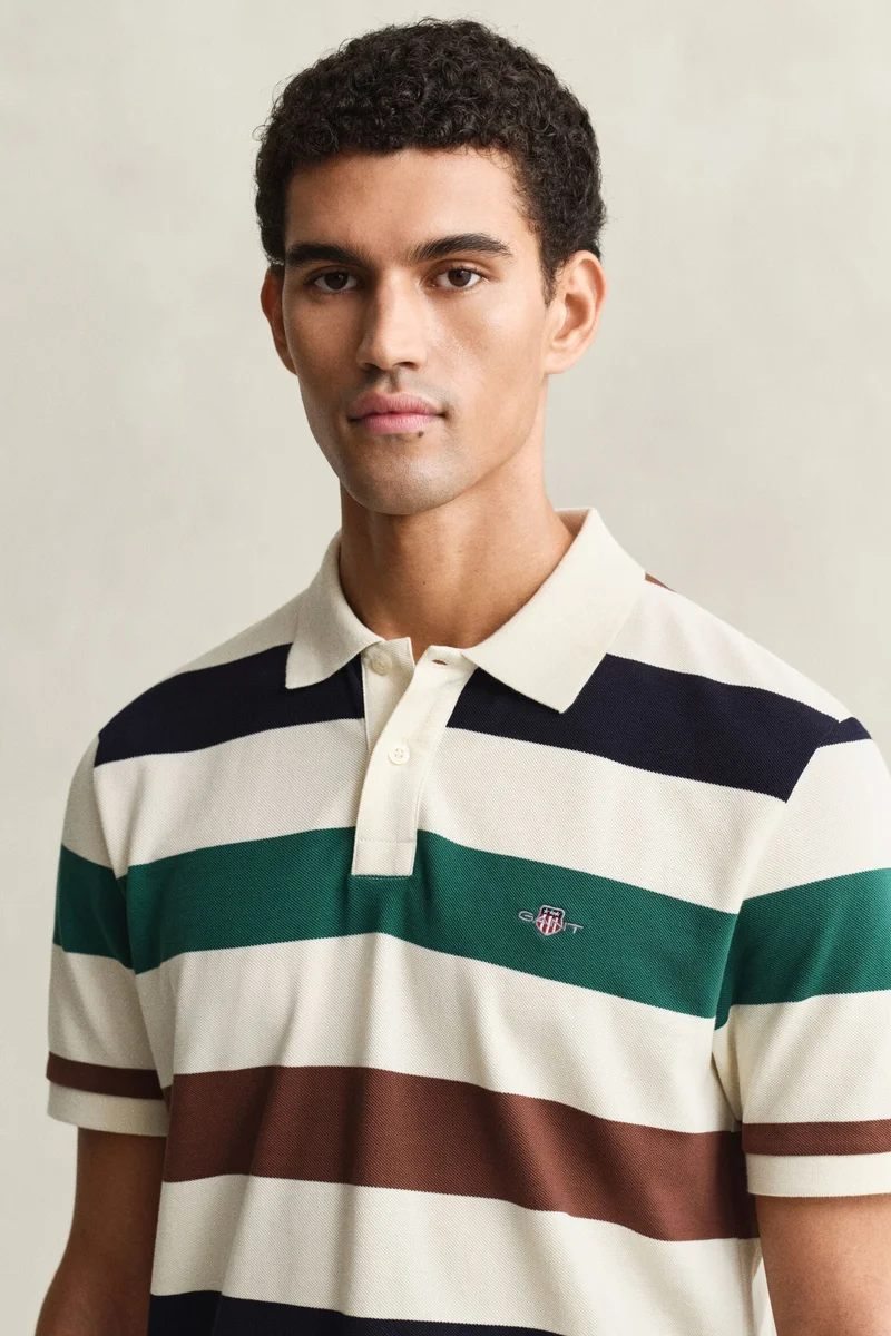 GANT  Striped Short Sleeve Polo Shirt for Men | Best Price UAE