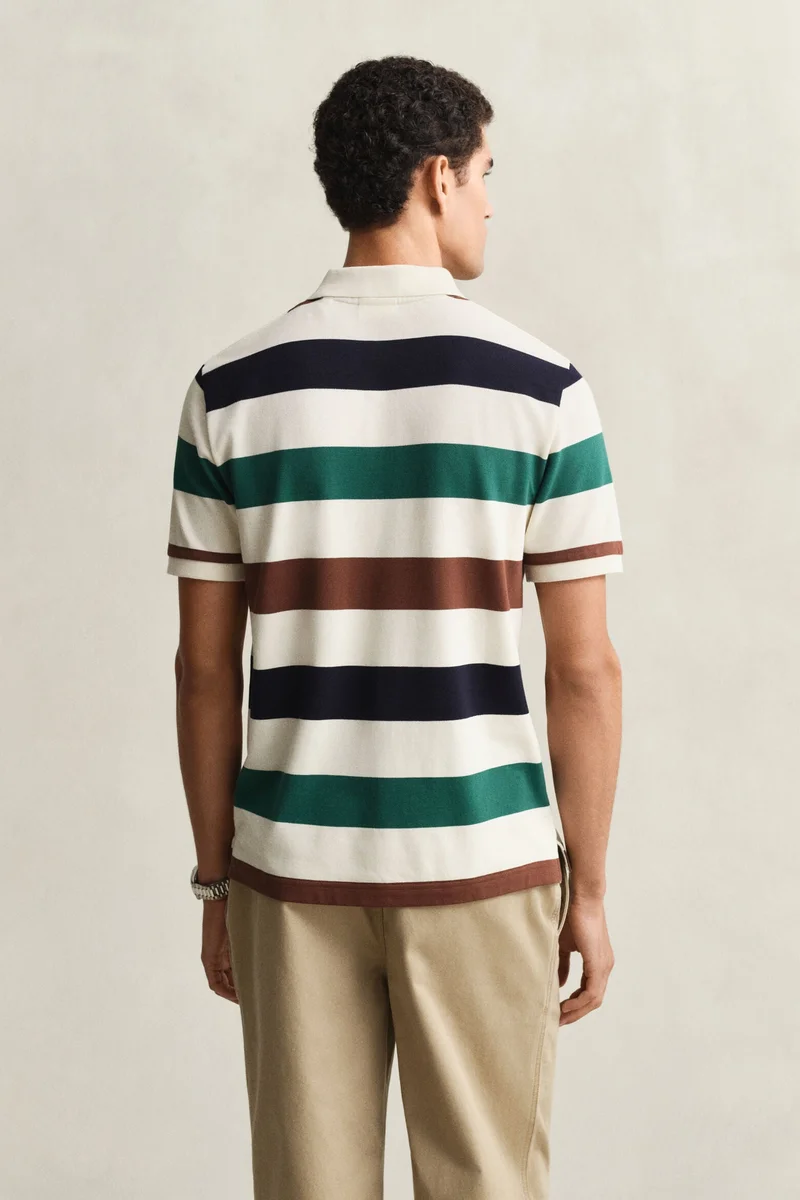 GANT  Striped Short Sleeve Polo Shirt for Men | Best Price UAE