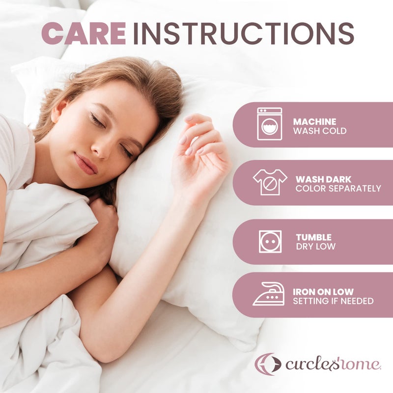 CirclesHome Standard Zippered Pillow Protectors | 100% Cotton Breathable Pillow Covers | Protects Pillows from Dirt  Dust  and Debris | (Standard 20x26 - Set of 6) - Image 4