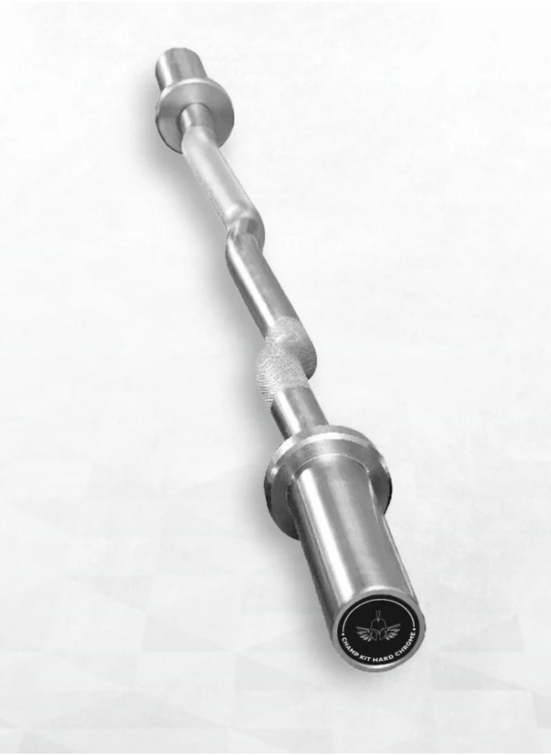 CHAMP KIT - Olympic Zigzag Bar - Ergonomic Multi-Grip Barbell, Rust-Resistant Chrome Finish - Image 1