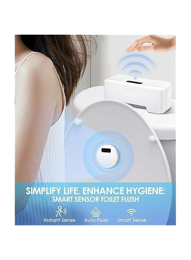 HOOKOR Automatic Sensor Toilet Flusher, 1800mAh Touchless Toilet Flush Kit,High Sensitivity Touchless Toilet,Flush System Water Saving,USB Charging Automatic Flushing Kit for Toilet - Image 3