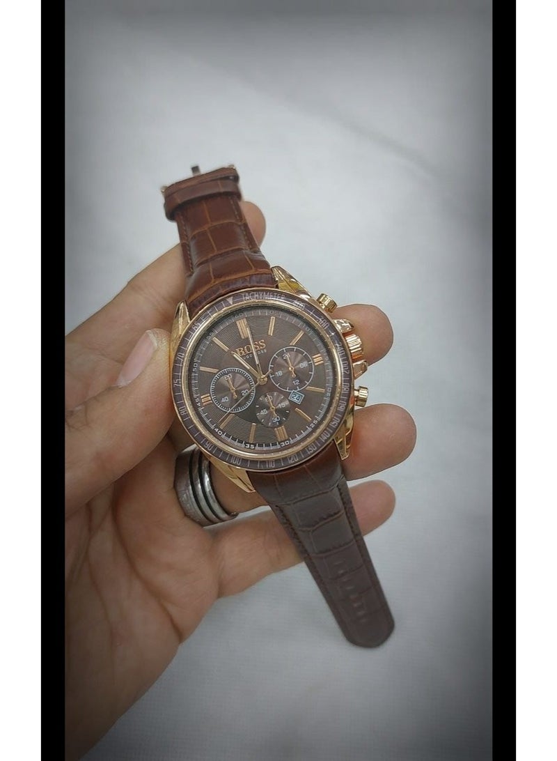 بوس ساعة رجالى اسيتك جلد بالنتيجة