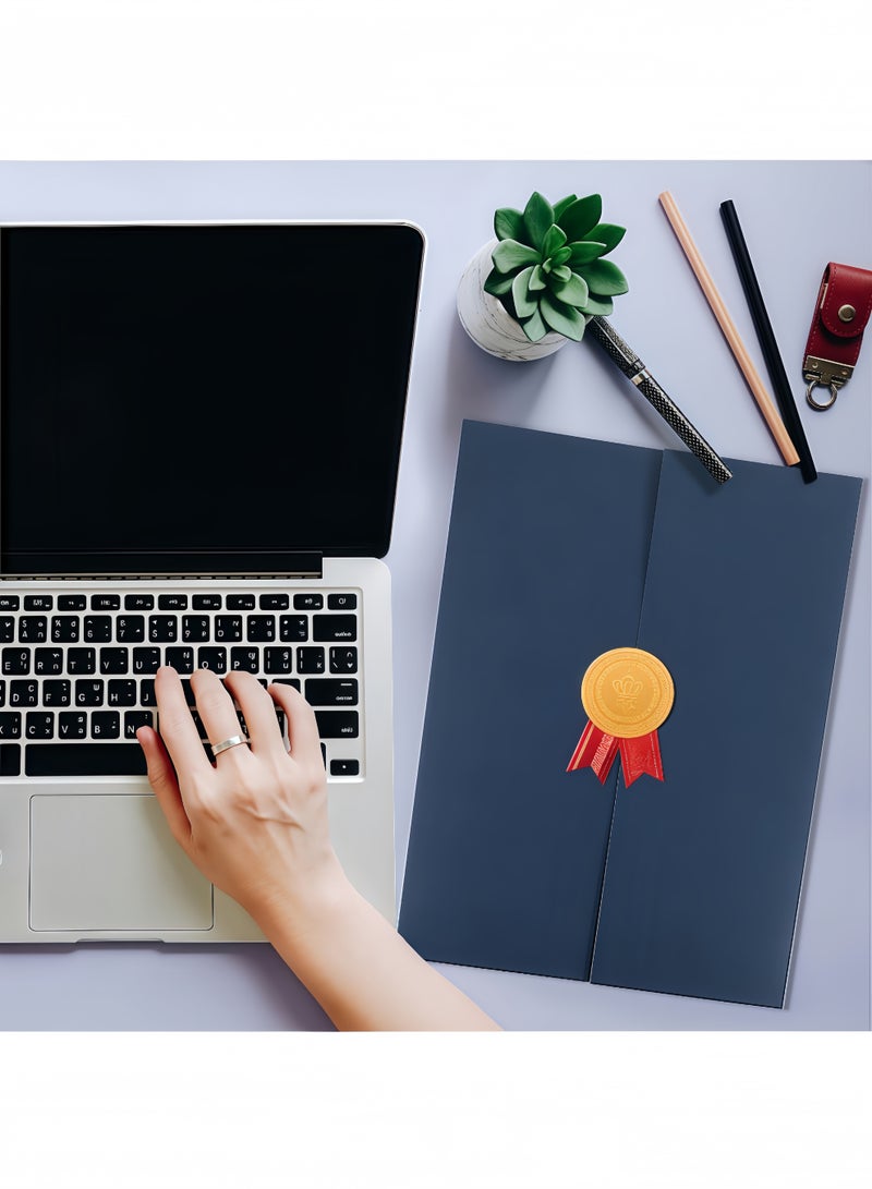 Peachjoy Certificate Holders, 12 Pack Navy Blue Certificate Holders for Award Diploma Holder Diploma Paper with Medal Certificate Covers for Diploma Holder Graduation Awards (8 * 11 Inch) - Image 2