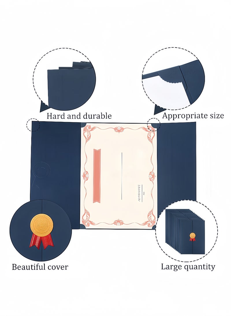 Peachjoy Certificate Holders, 12 Pack Navy Blue Certificate Holders for Award Diploma Holder Diploma Paper with Medal Certificate Covers for Diploma Holder Graduation Awards (8 * 11 Inch) - Image 3