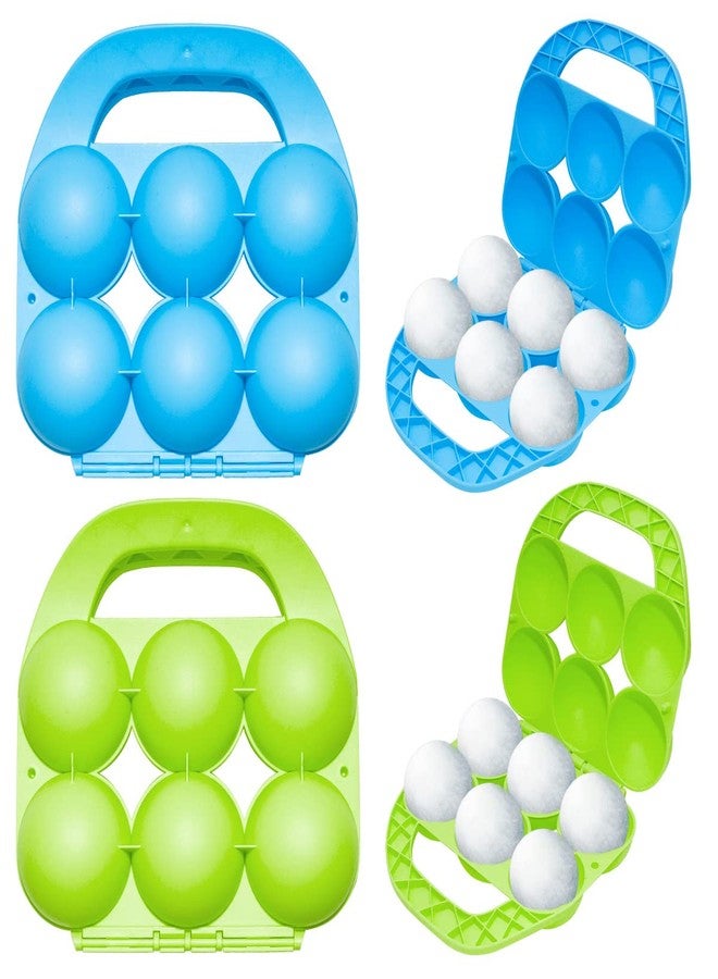 Holady 2 Pack Snowball Makers - Makes 6 Snowballs at Once - Outdoor Winter Snow Toys for Kids and Adults, Snowball Maker Tool with Handle for Snow Ball Fights（Blue,Green） - Image 1