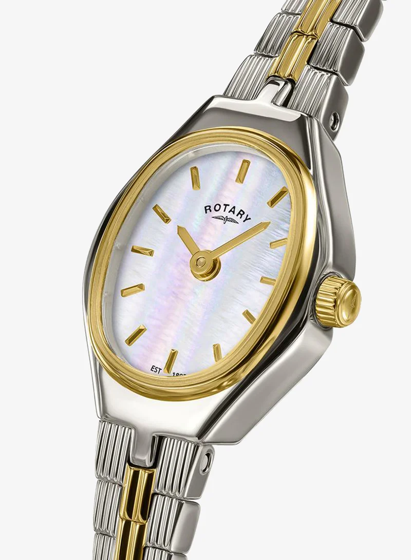 Rotary Rotary Ladies 1895 Mother Of Pearl Dial Two Tone Plated Stainless Steel Bracelet Watch - RLB10049/41