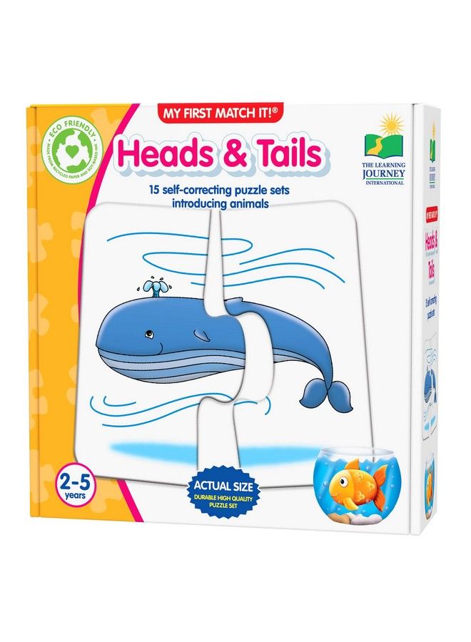 THE LEARNING JOURNEY : My First Match It Head And Tails 15 Piece Self Correcting Animal Matching Puzzles Learning Toys For Toddlers 1 3 Award Winning Toys - Image 2