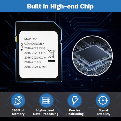 Forccord Latest Version Navigation SD Card Fits for Mazda 2014-2018 - 3, 2016-2024 - Mazda 6/CX-3/MX-5, 2016-2020 - CX-5/CX-9 Car GPS Navigation System for USA/Canada/Mexico - Image 4