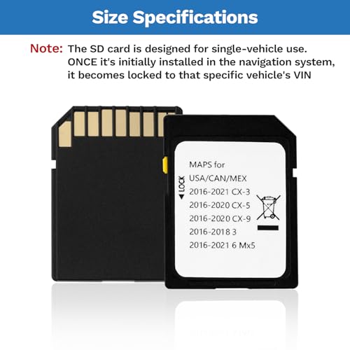Forccord Latest Version Navigation SD Card Fits for Mazda 2014-2018 - 3, 2016-2024 - Mazda 6/CX-3/MX-5, 2016-2020 - CX-5/CX-9 Car GPS Navigation System for USA/Canada/Mexico - Image 5
