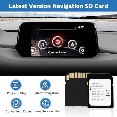 Forccord Latest Version Navigation SD Card Fits for Mazda 2014-2018 - 3, 2016-2024 - Mazda 6/CX-3/MX-5, 2016-2020 - CX-5/CX-9 Car GPS Navigation System for USA/Canada/Mexico - Image 2