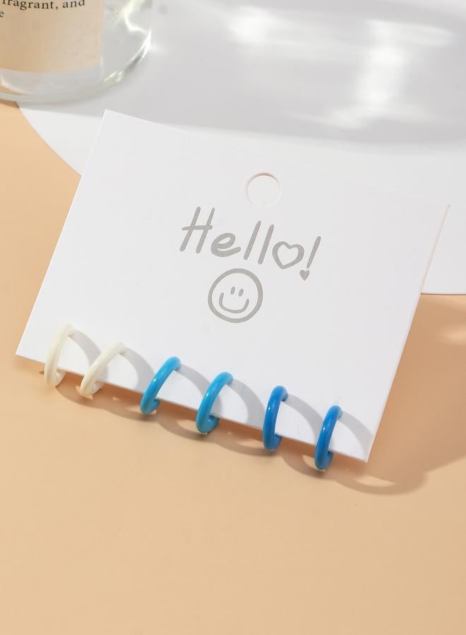 تايك تو طقم من 3 أقراط دائرية نصفية - Image 2