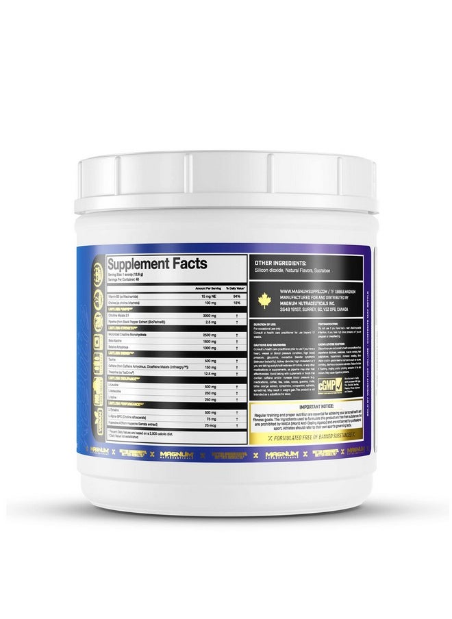 Limitless Magnum Nutraceuticals Premium Quality, Blue Raspberry/Fruit Punch, 504G - يدعم زيادة الطاقة والتركيز والقدرة على التحمل