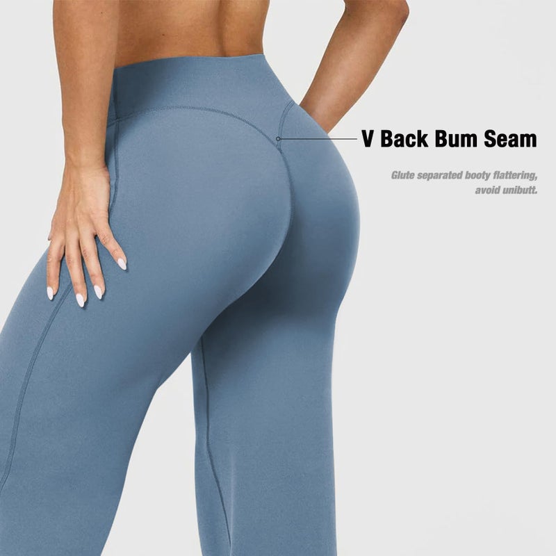 JGS1996 Wide Leg Yoga Pants Bottoms Straight Leg Leggings for Women High Waist Stretch Booty Casual Gym Workout Sweatpants - Image 4