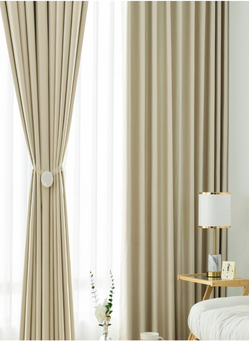 Golden Homee Bedroom Curtain 1 Piece Room Darkness Blackout Curtain  - Image 1