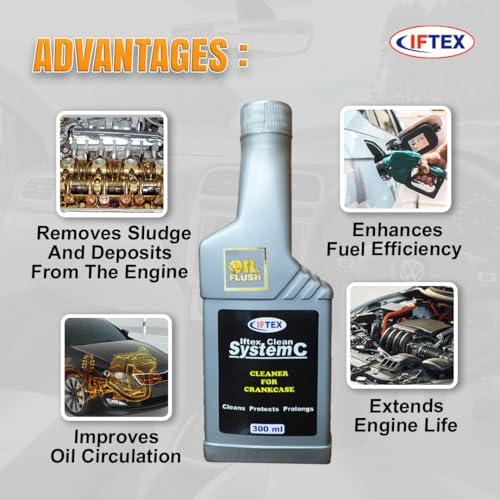 Iftex Crankcase Cleaner/Oil Flush/System C/Engine Flush/Removes Sludge/Keeps Engine Clean for Cars. (300 ml) - Image 3