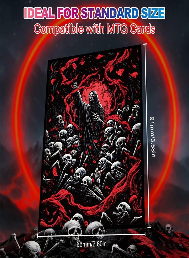 UAONO MTG Card Sleeves - Death 100 Count Standard Size Ultra Clear Front & Matte Finish Back Tear Resistant Clear Card Sleeves Matte Art Sleeve for MTG - Image 2