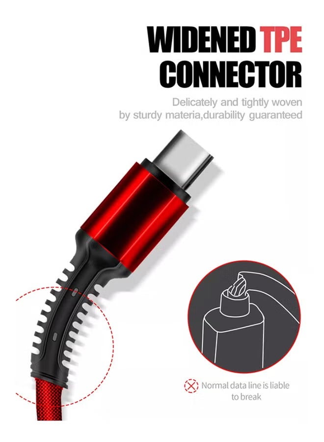 أوسامس كابل شحن سريع 3 في 1 متعدد الألوان - Image 4