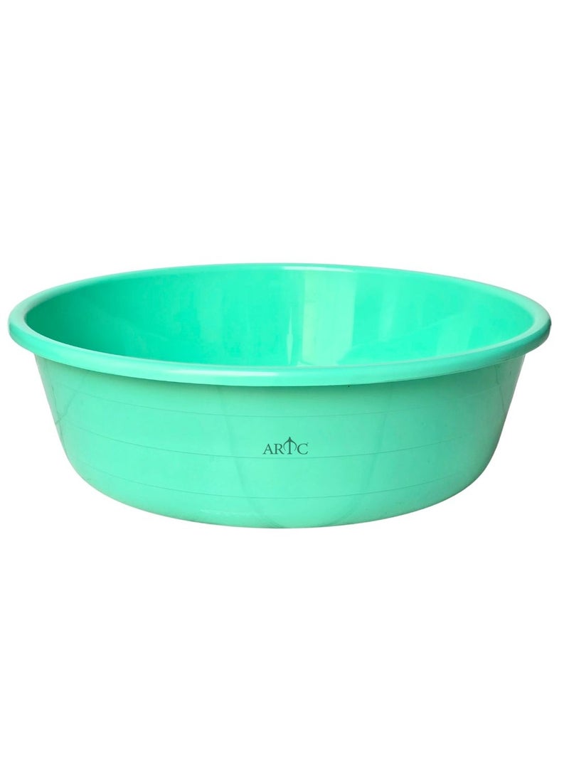 ARTC 21L Heavy-Duty Plastic Bath Tub (Green) – Premium Multi-Purpose Round Basin for Laundry, Dishwashing, Cleaning, Soaking, Water Storage & Home Organization – Stackable & Durable - Image 3