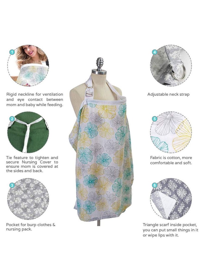 MARGOUN Nursing Cover Breastfeeding Privacy Feeding Cover Maternity Cotton Apron Adjustable Full Coverage Shawl Cloth  - Image 5