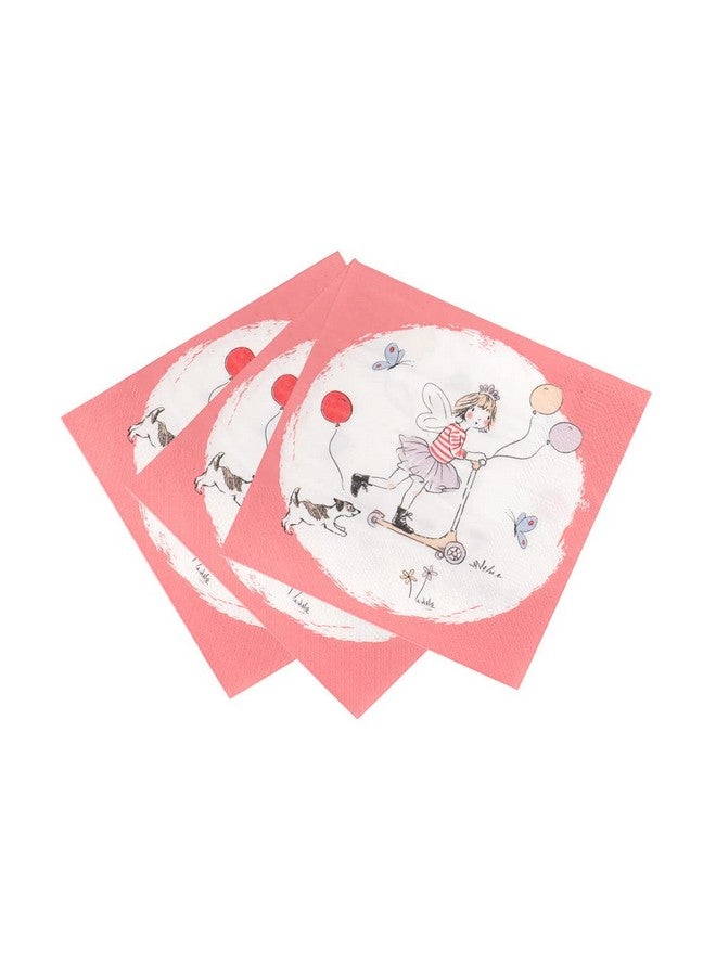 Talking Tables Pink Napkins For Kids Birthday Party Pretty Serviettes Supplies | Recyclable Paper Tableware Disposable | Alternative To Fairy Princess Girls Sleepover Pack Of 20 - Image 3