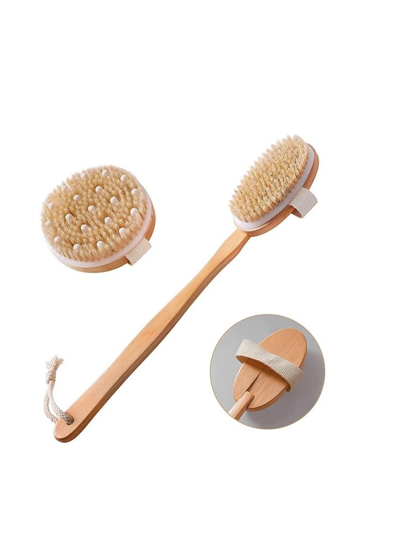 ORiTi Dry Brushing Body Brush Set of 2, Dry Skin Exfoliating Brush, Long Handle Back Scrubber for Shower, Dry Brush for Cellulite and Massage, Improve Blood Circulation - pzsku/Z42C75F2897EFCFFAD79BZ/45/_/1692189030/824271e4-49b5-47a4-b8fc-9596985897d9