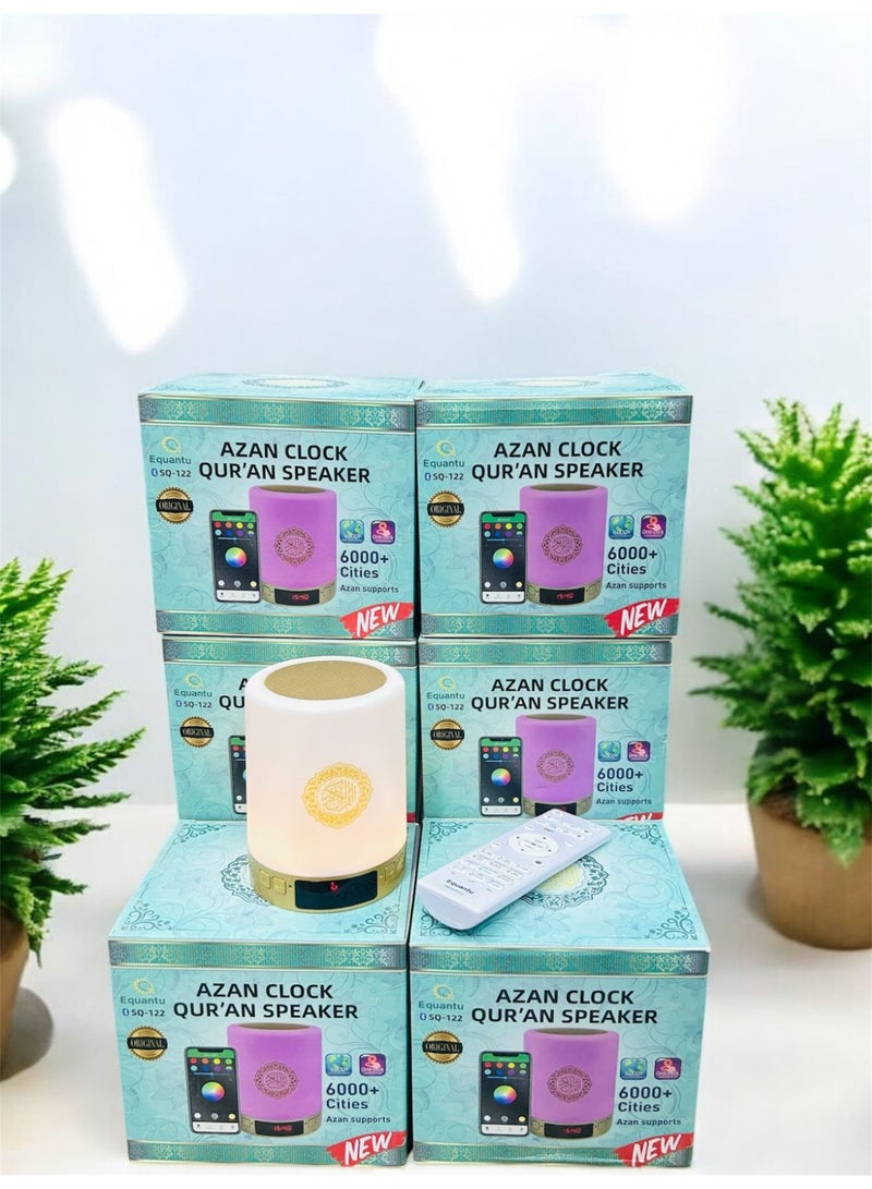 ساعة أذان مع مكبر صوت للقرآن الكريم وجهاز تحكم عن بعد - منبه لوقت الصلاة في أكثر من 6000 مدينة - Image 1
