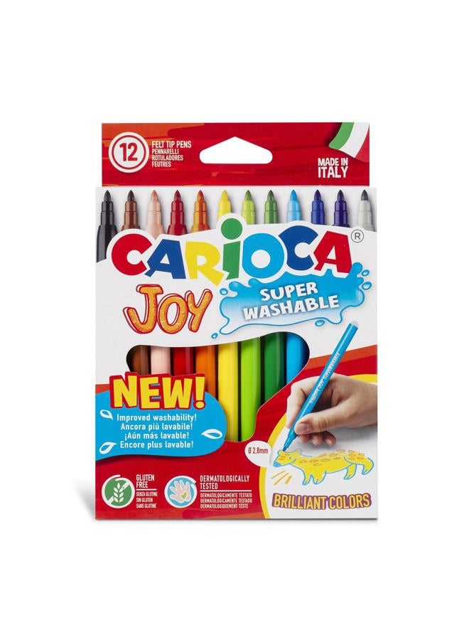 carioca Joy Box 12pcs Felt Tip Pens - Image 1