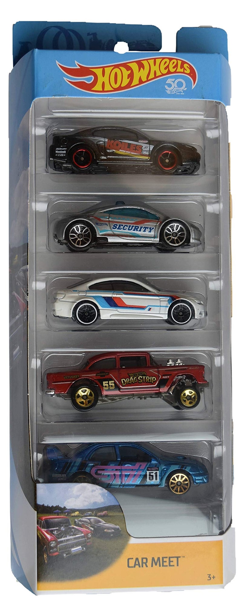 Hot Wheels Hot Wheels 1:64 Scale 5 Pack Car Meet 50th Anniversary  - Image 1